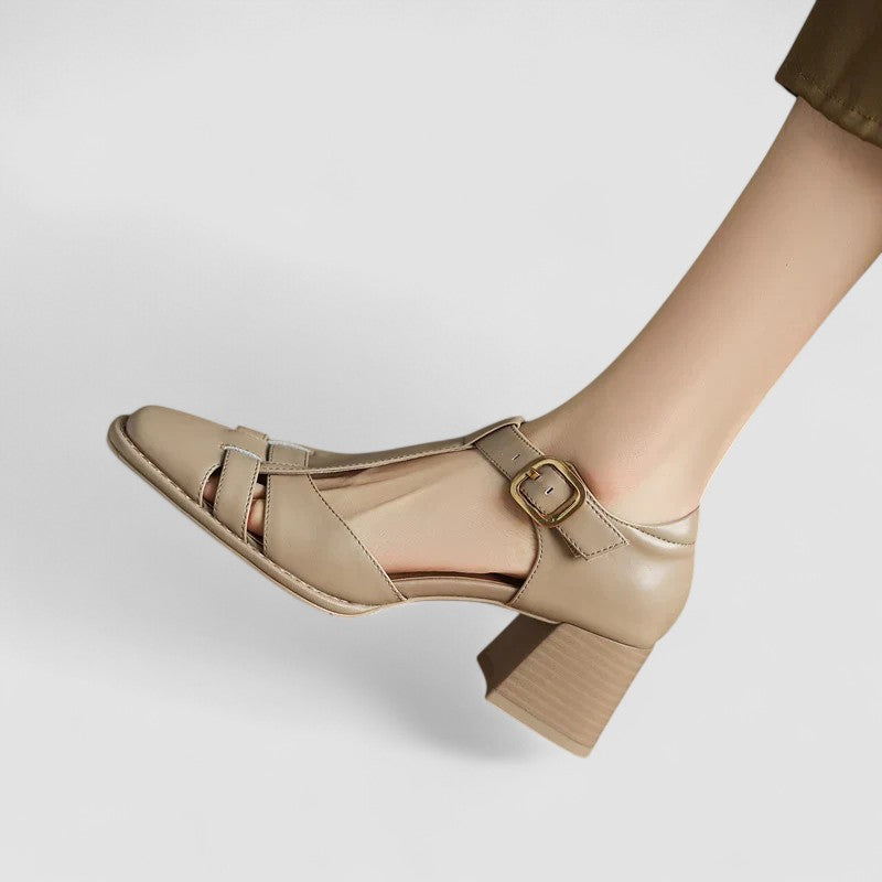 Kara™ | T-Strap Block Heel Sandals