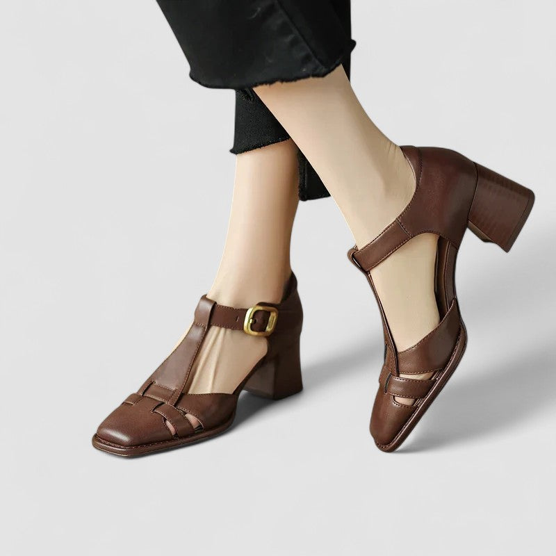 Kara™ | T-Strap Block Heel Sandals