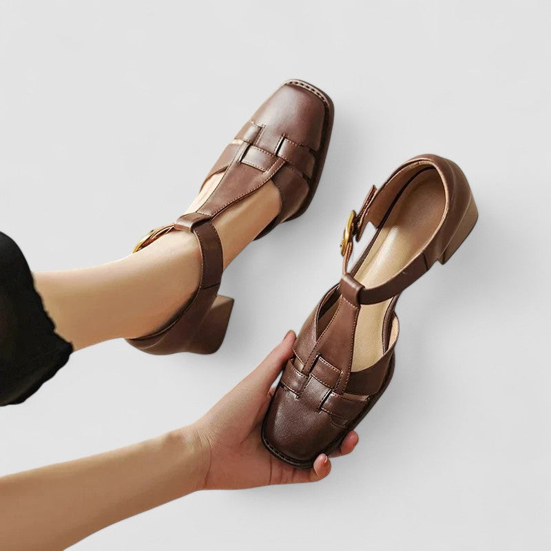 Kara™ | T-Strap Block Heel Sandals
