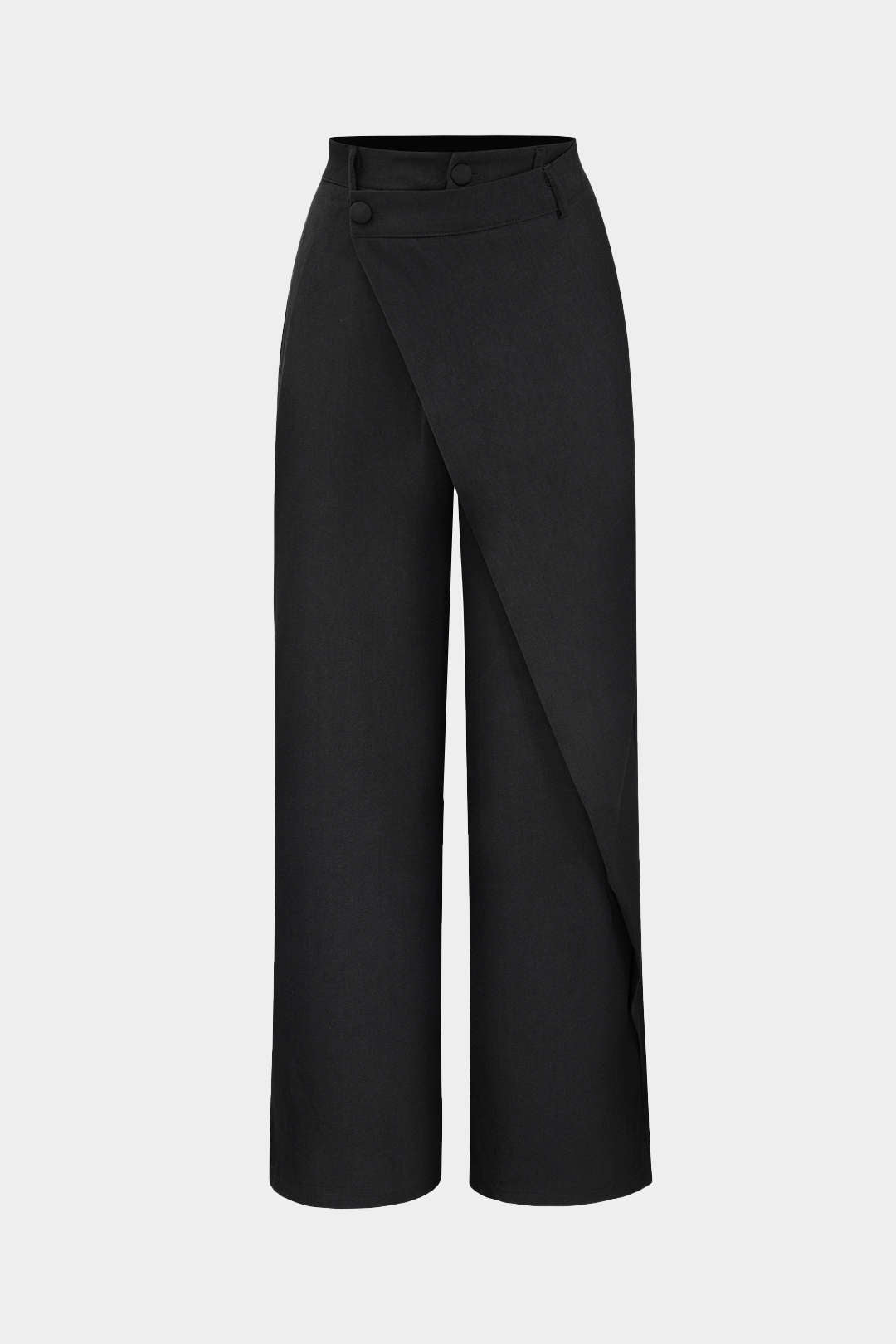 Oaklyn High-Waisted Straight Leg Trousers with Elegant Fluid Drop