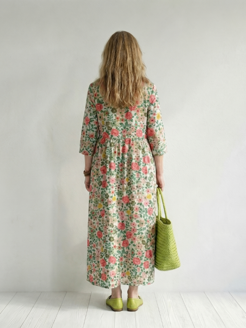 Colin | Scatter Flower Midi Dress
