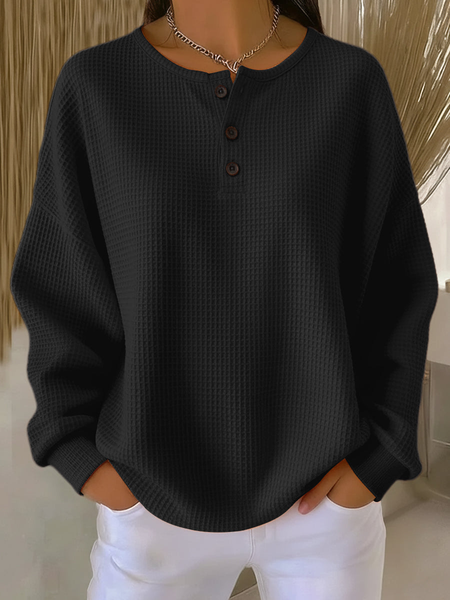 Bristol | Cozy Waffle Knit Henley