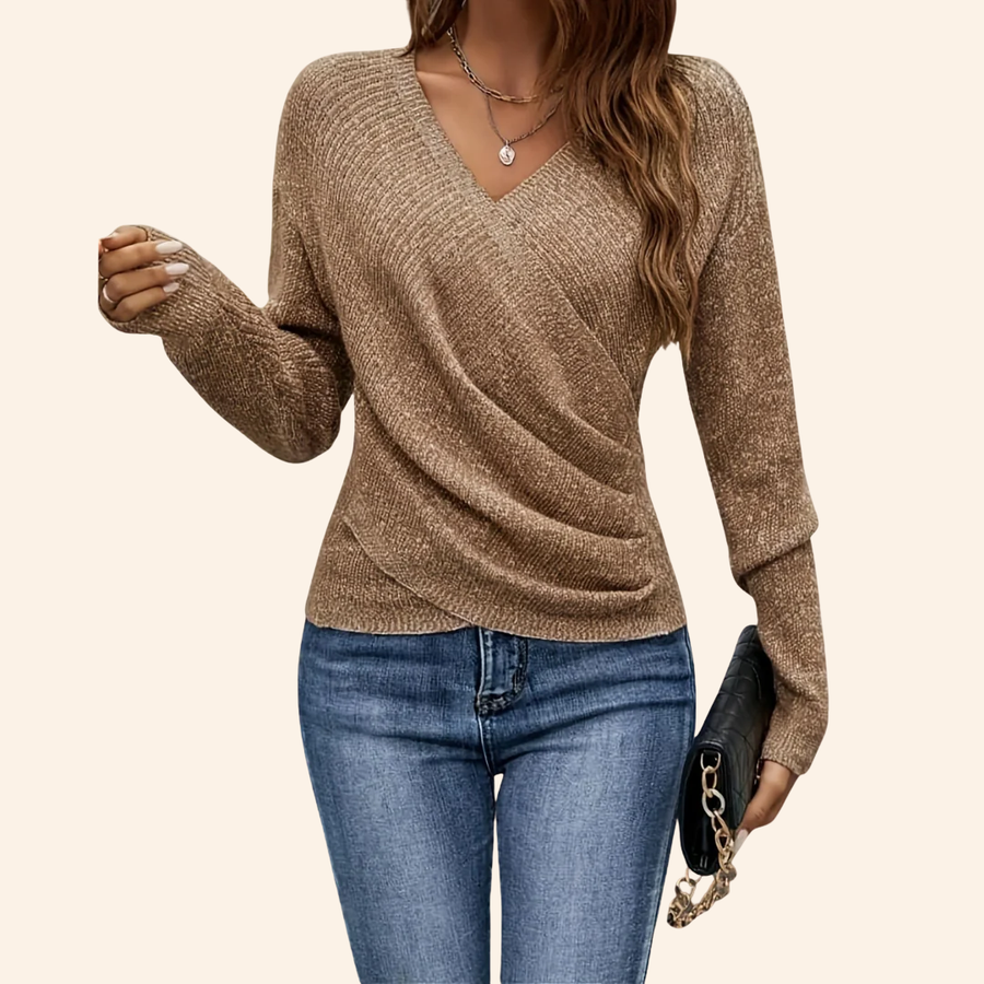 Elouise | Elegant Wrap V-Neck Top