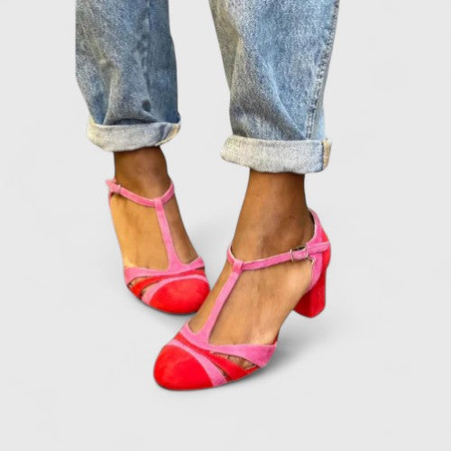 Elizabeth™ | Berry Red Modern Heels