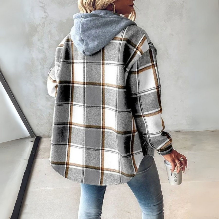 Marlene™ | Checked Hooded Jacket