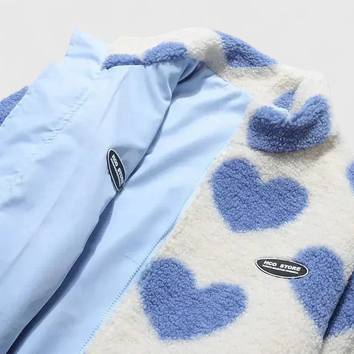 Nina™ | Heart Print Reversible Jacket