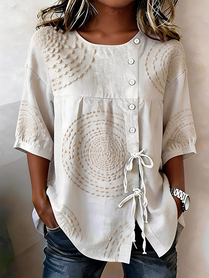 Mirabelle | Embroidered Casual Top