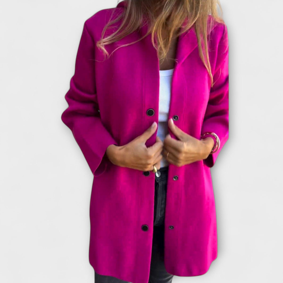 Maureen™ | Hooded Button Jacket