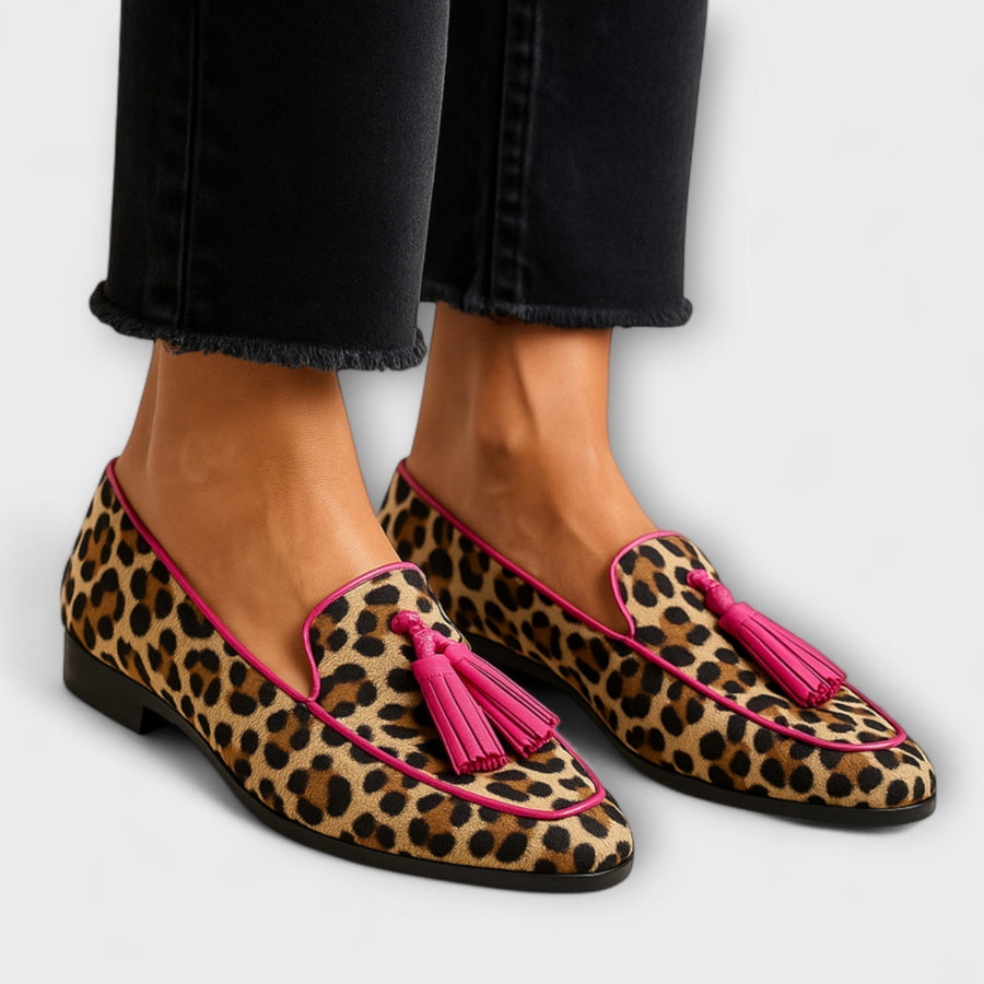 Melanie™ | Leopard Tassel Loafers