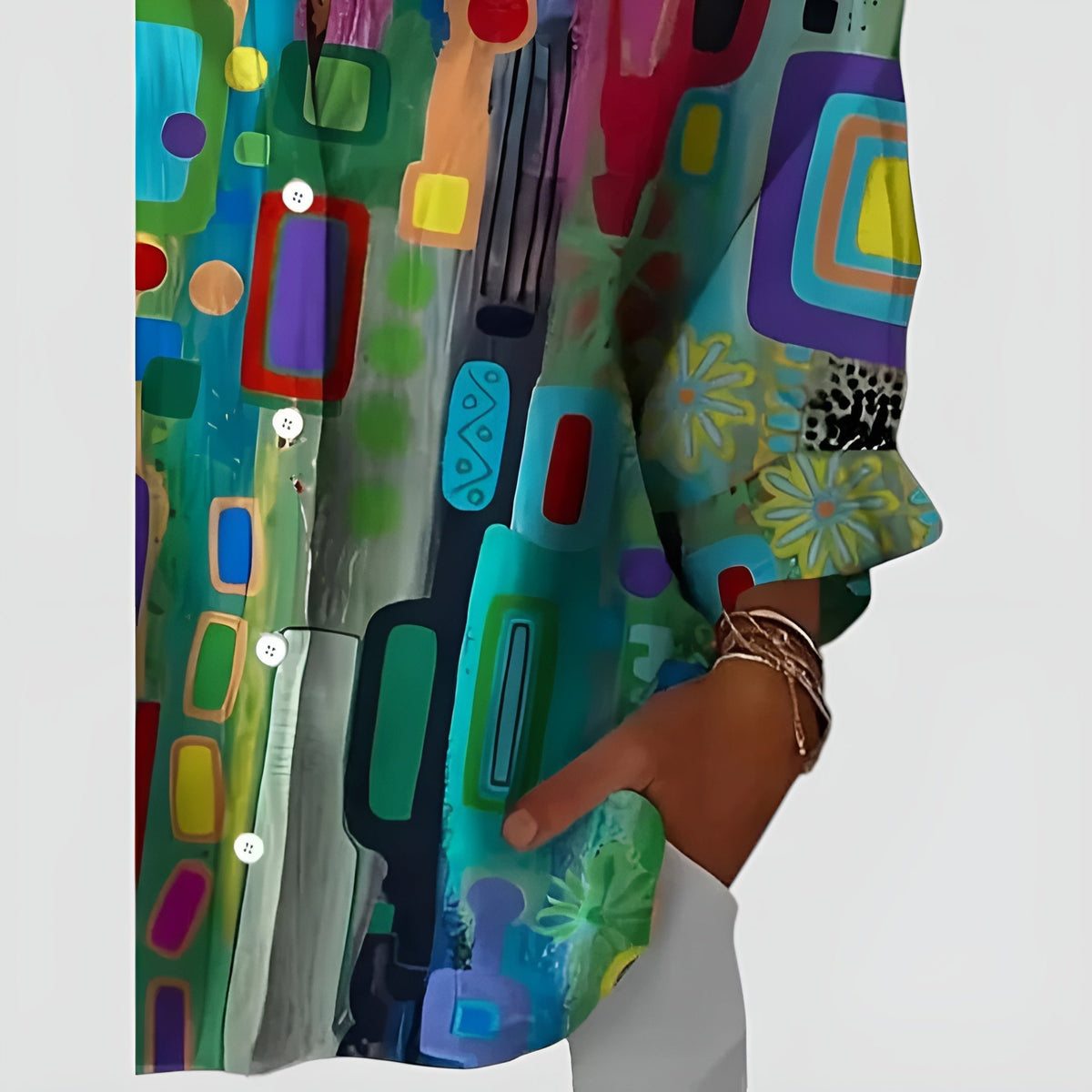 Everly | Blouse with Geometric Pattern