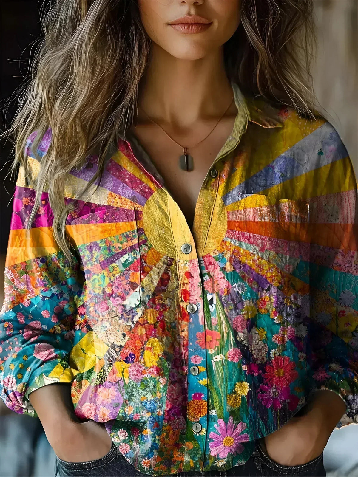Evie | Luminous Sunflower Top